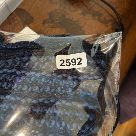 Lauren Ralph Lauren Top Womens L Blue Linen Blend Crochet‎ Sleeveless Pullover - Picture 7 of 7